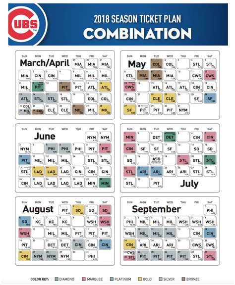cubs schedule by month